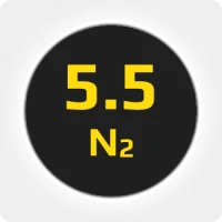 Азот (N2) 5.5 (99,9995%) в баллоне 40л 150бар, соединение  G3-4 (DIN 9)