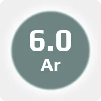 Аргон (Ar) 6.0 (99,9999%) в баллоне 4-5л 150 бар, соединение  G3-4 (DIN 9)